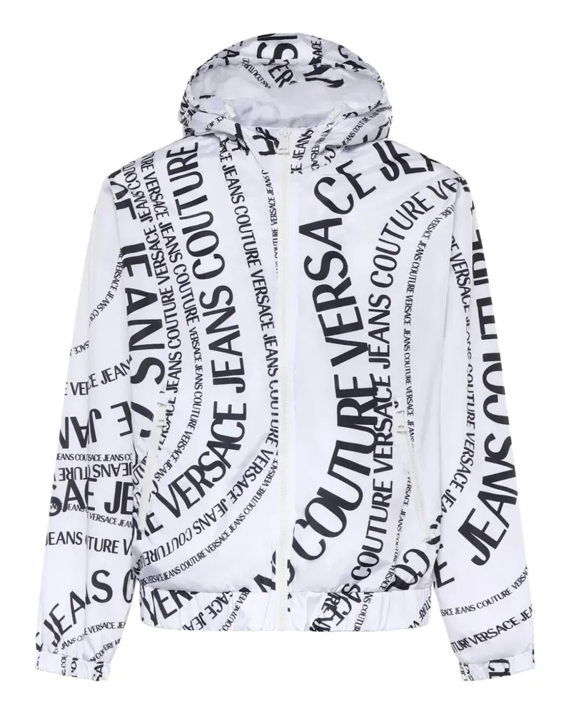 Versace Jeans logo-print hooded jacket - Weiß Weiß