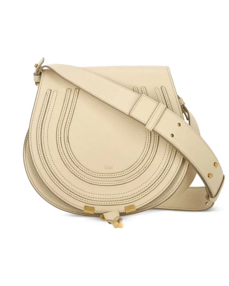 Chloé Marcie Satchel-Tasche mit Ziernaht - Nude Nude