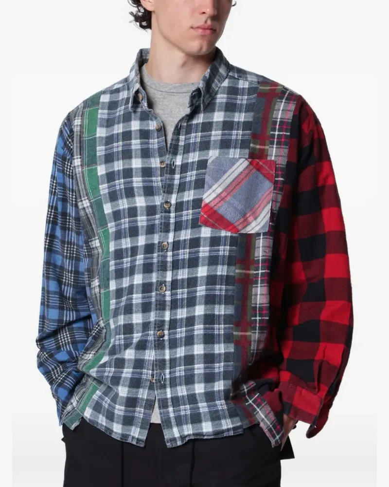 NEEDLES 7 Cuts patchwork shirt - Blau Blau