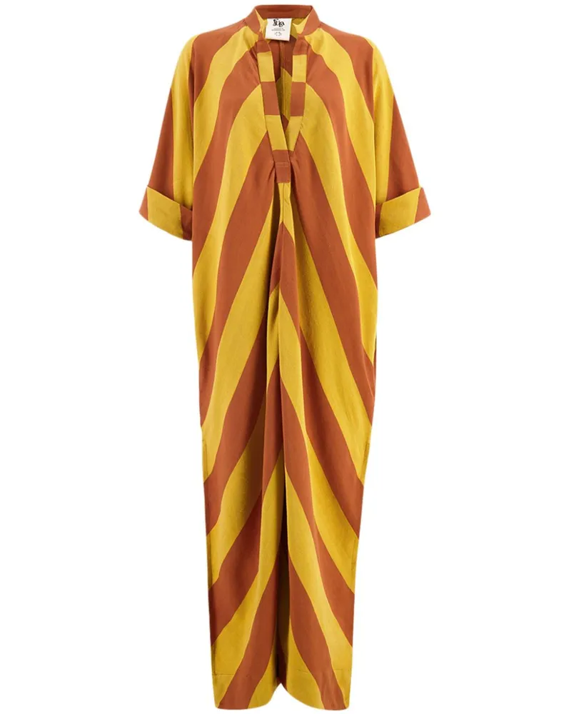 PAULA Gestreifter Kaftan - Gelb Gelb