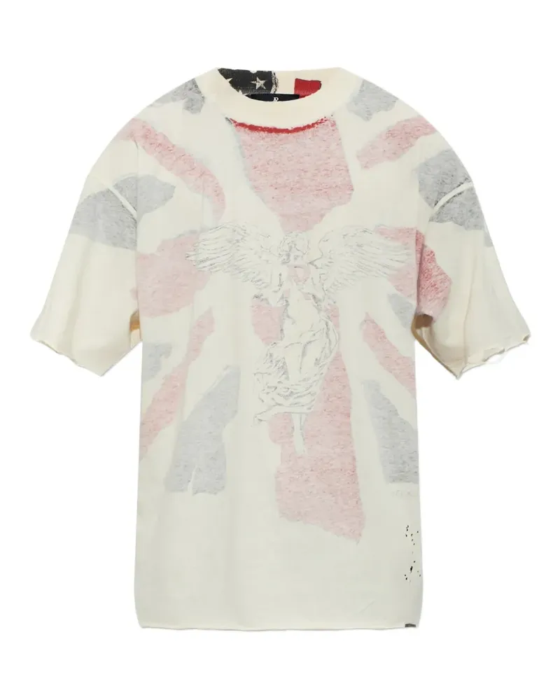 REPRESENT T-Shirt im Distressed-Look - Nude Nude