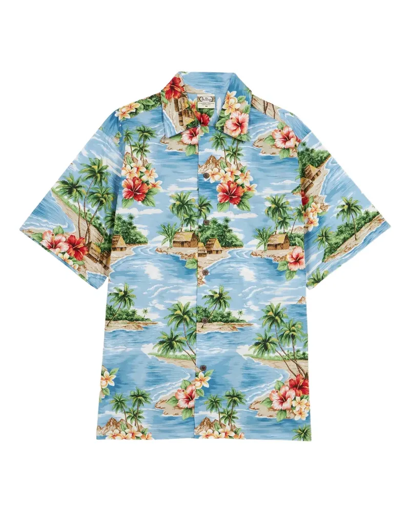 Fortela printed short-sleeve shirt - Blau Blau