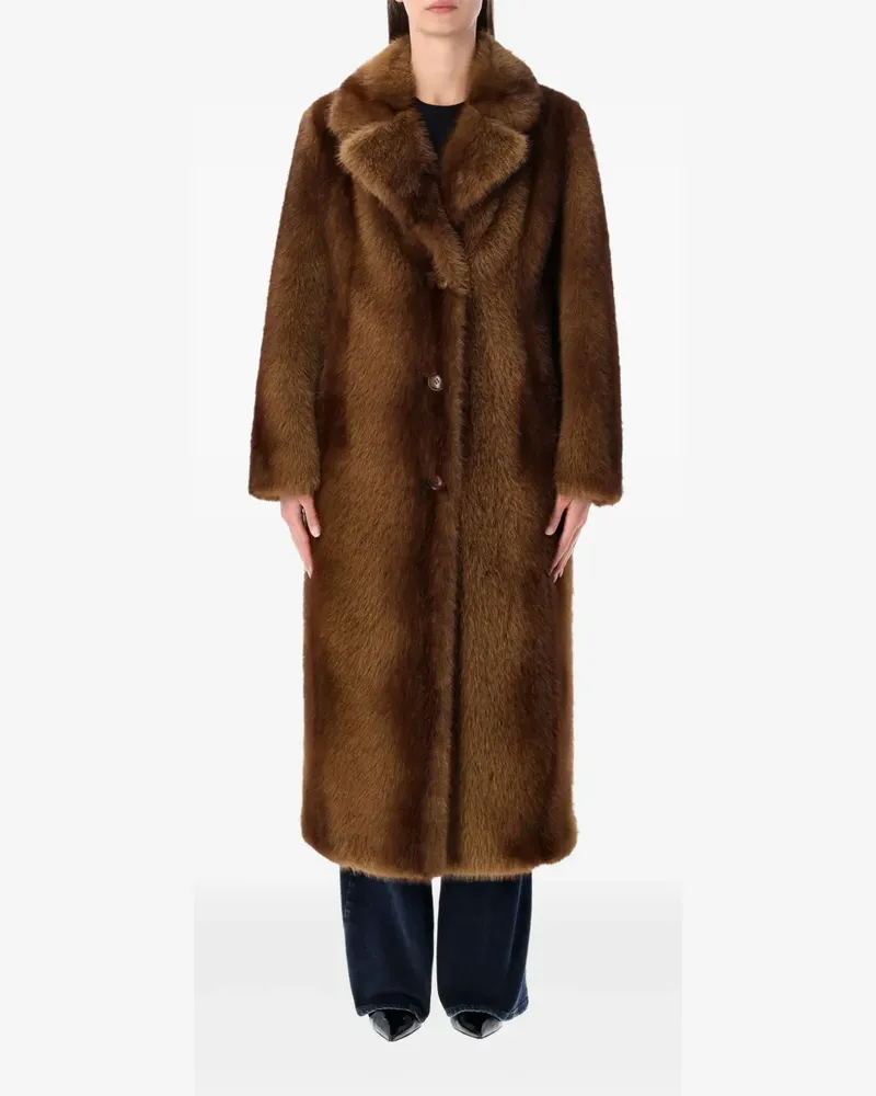 STAND Nora single-breasted coat - Braun Braun