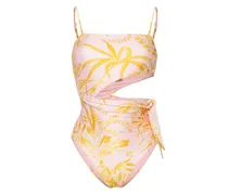Golden Scarf cut-out swimsuit