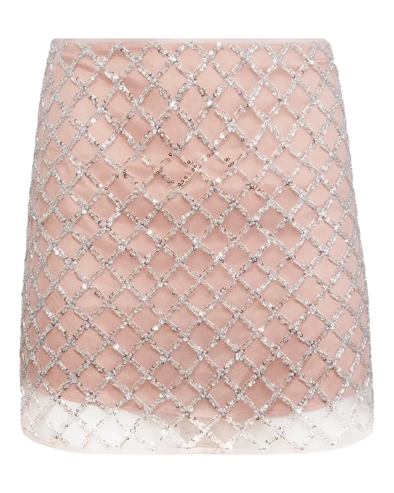 Fleur Du Mal embellished mini skirt - Rosa Rosa