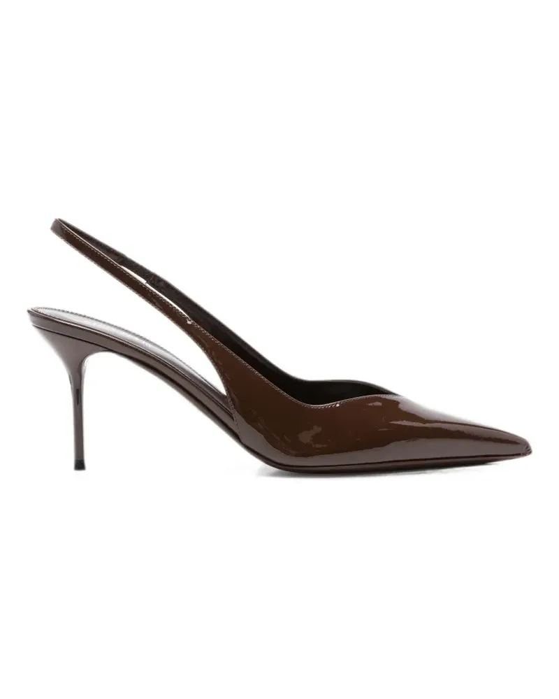 Paris Texas Lidia Slingback-Pumps aus Lackleder - Braun Braun
