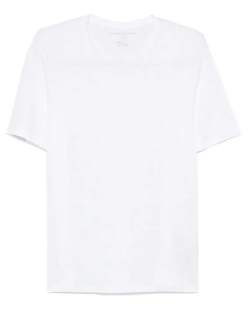 Majestic T-Shirt mit Rundhalsausschnitt - Weiß Weiß