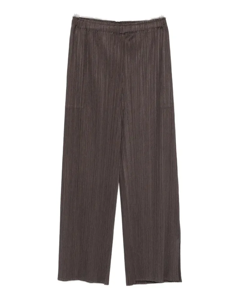 Issey Miyake pleated straight-leg trousers - Grau Grau