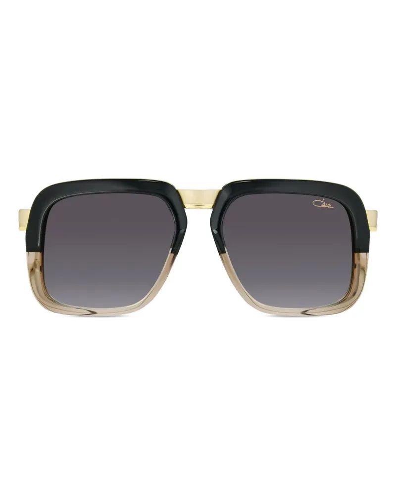 CAZAL Sonnenbrille mit eckigem Gestell - Schwarz Schwarz