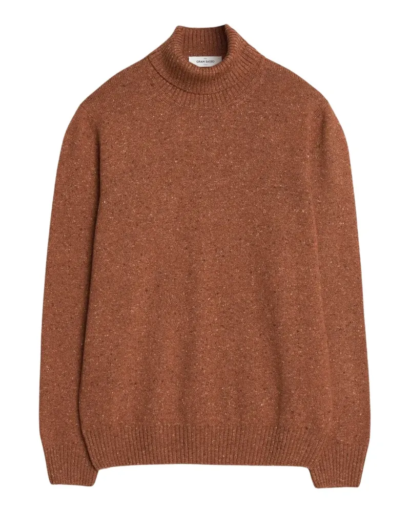 Gran Sasso roll-neck flecked sweater - Orange Orange