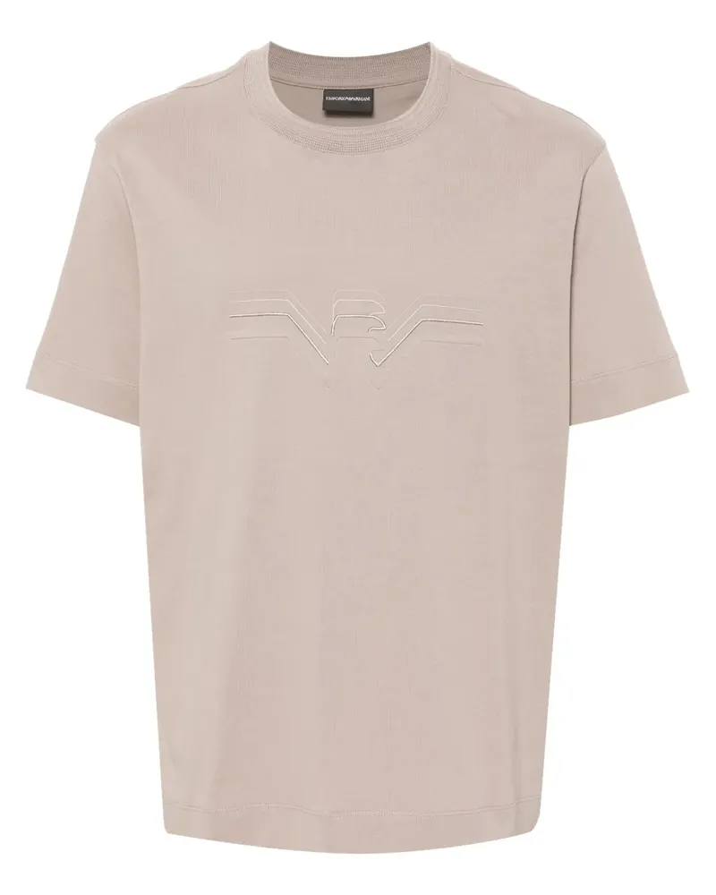 Emporio Armani T-Shirt mit Logo-Prägung - Grau Grau