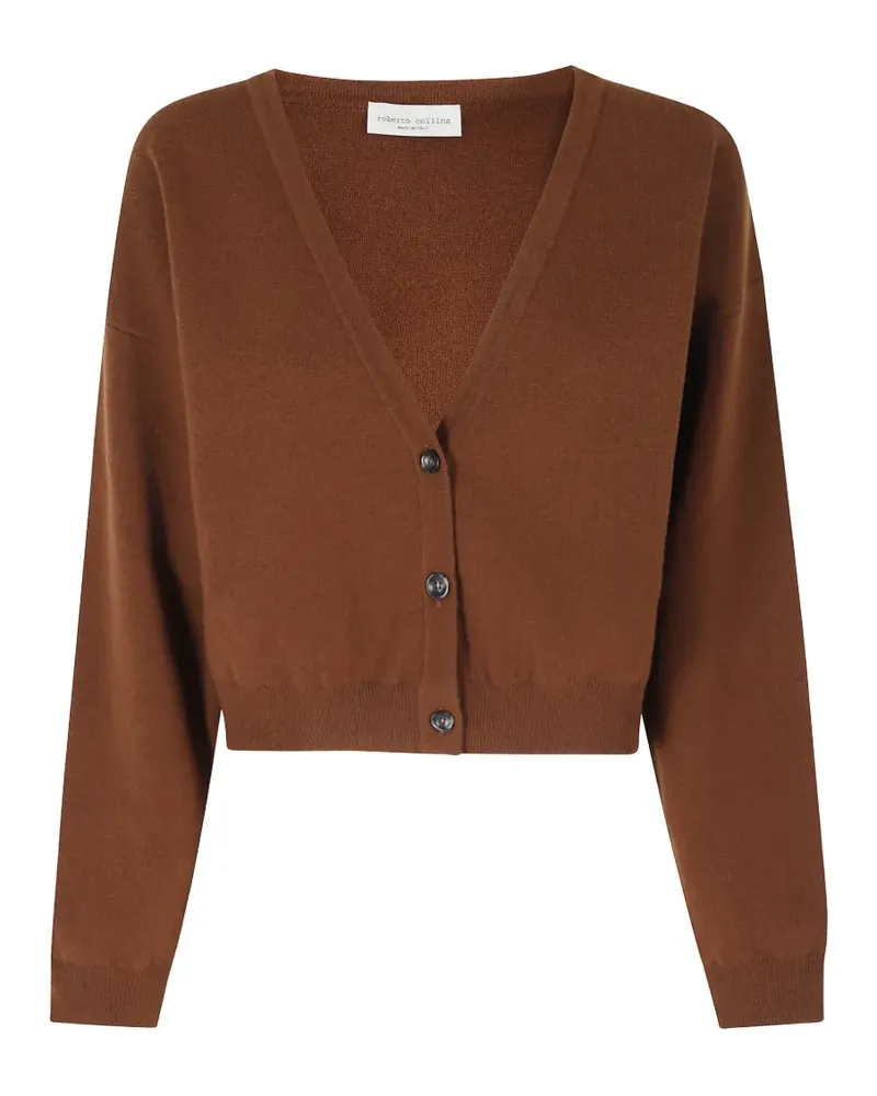 Roberto Collina V-neck cropped cardigan - Braun Braun