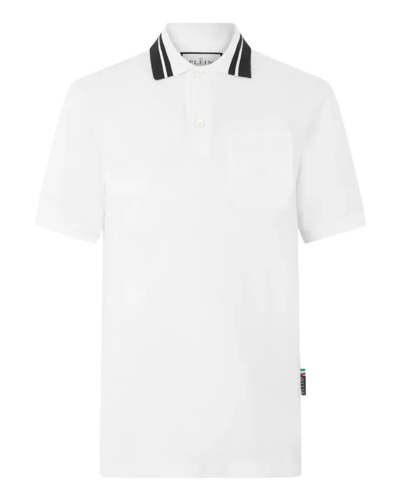 Philipp Plein Poloshirt mit Brusttasche - Weiß Weiß
