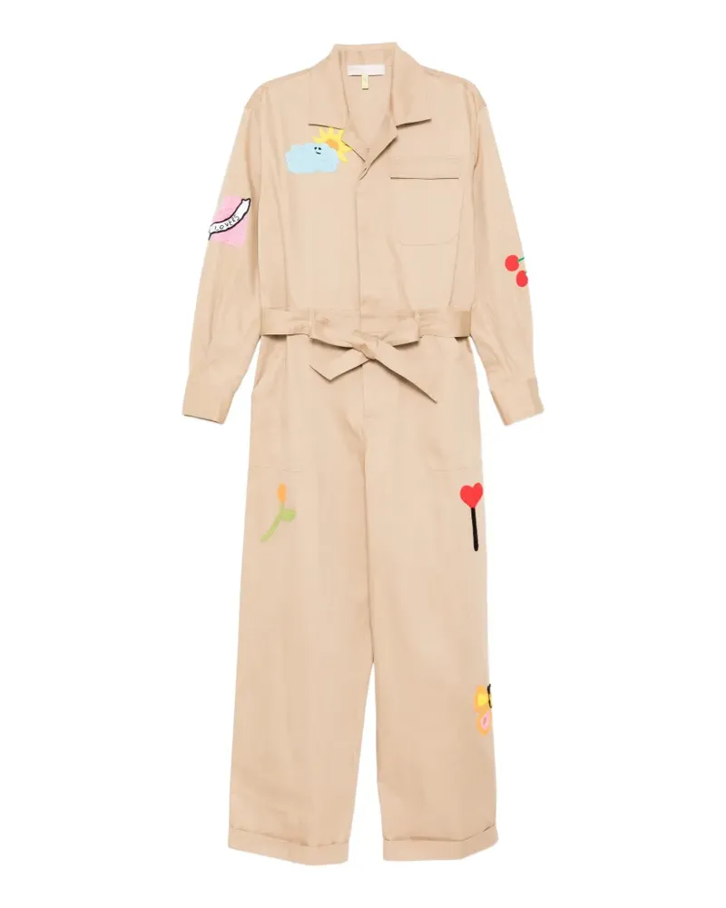 Mira Mikati Jumpsuit mit Patches - Braun Braun