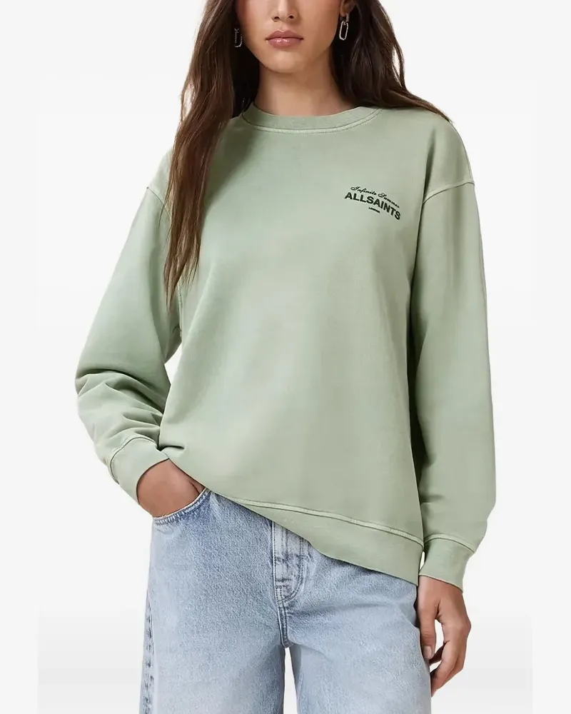 AllSaints Etta Sweatshirt mit Logo-Print - Grün Grün