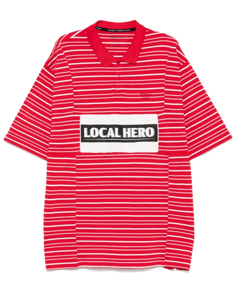 Martine Rose Gestreiftes Poloshirt - Rot Rot