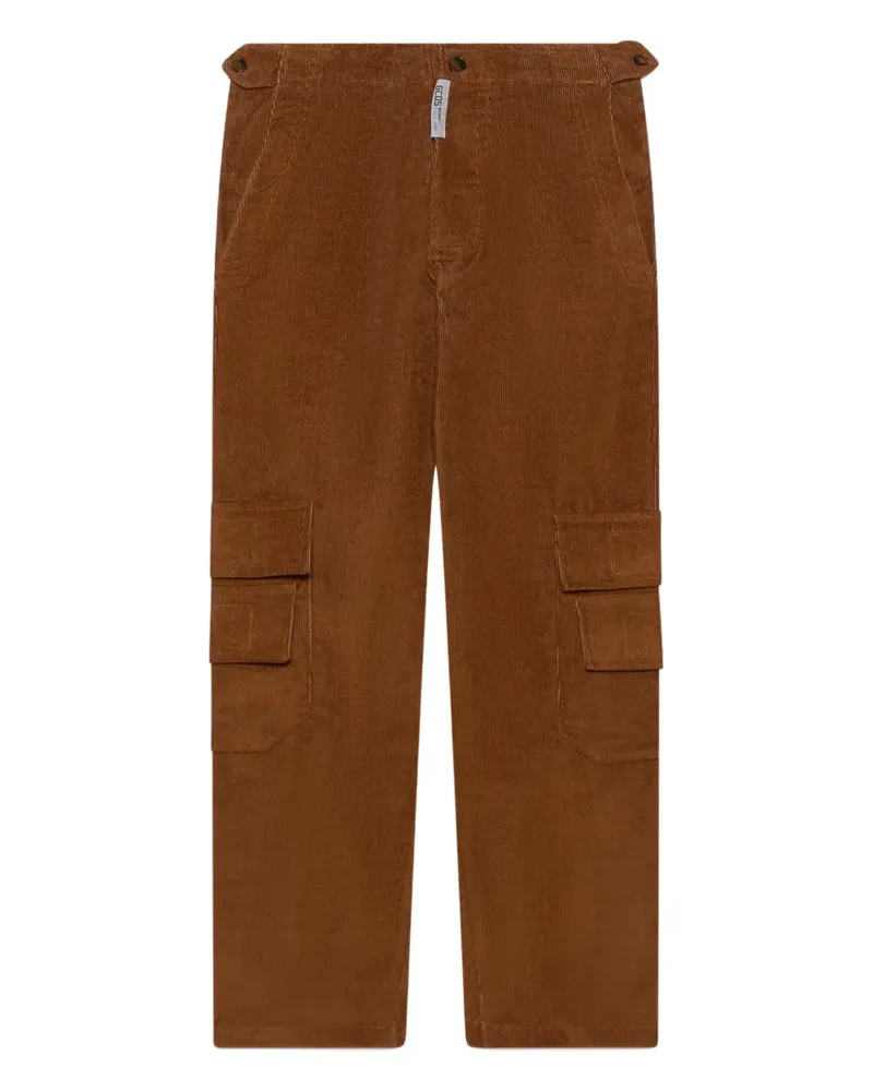 GCDS Straight-Leg-Hose aus Cord - Braun Braun