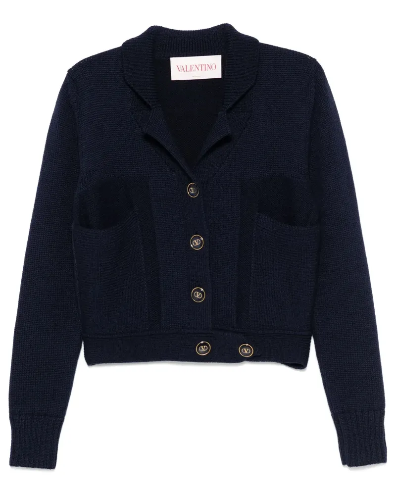 Valentino Garavani Cardigan mit Logo-Knöpfen - Blau Blau