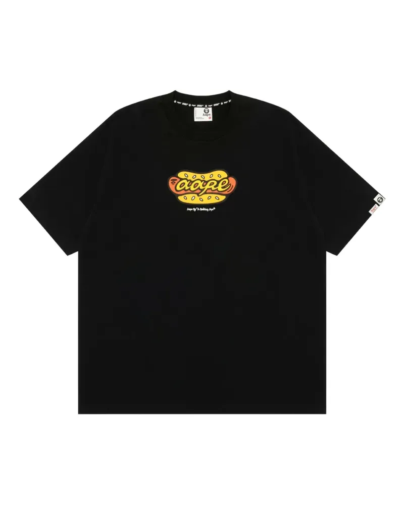 BAPE T-Shirt mit grafischem Print - Schwarz Schwarz