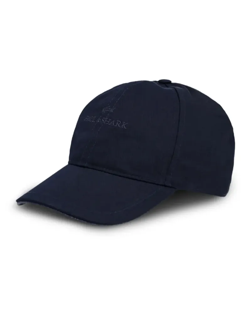 Paul & Shark Baseballkappe mit Logo-Schild - Blau Blau