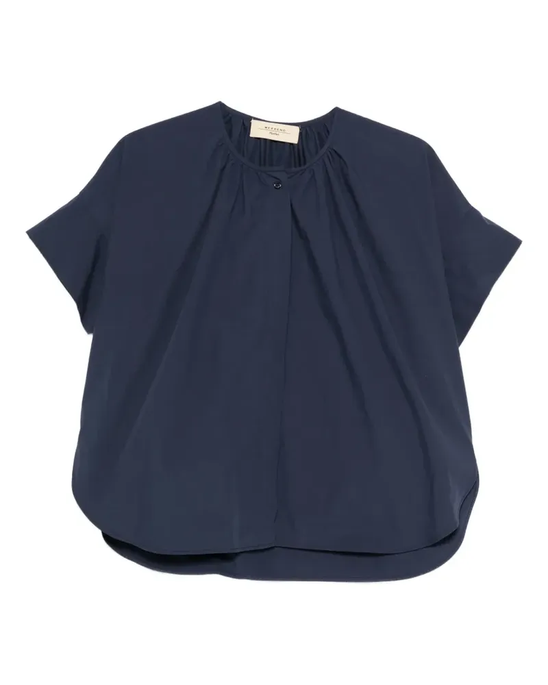 Max Mara Hemd mit Raffung - Blau Blau