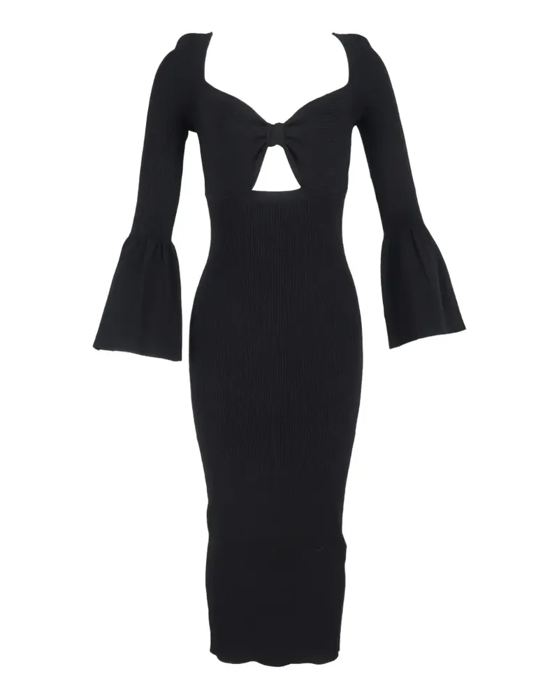 Self-Portrait sweetheart midi dress - Schwarz Schwarz