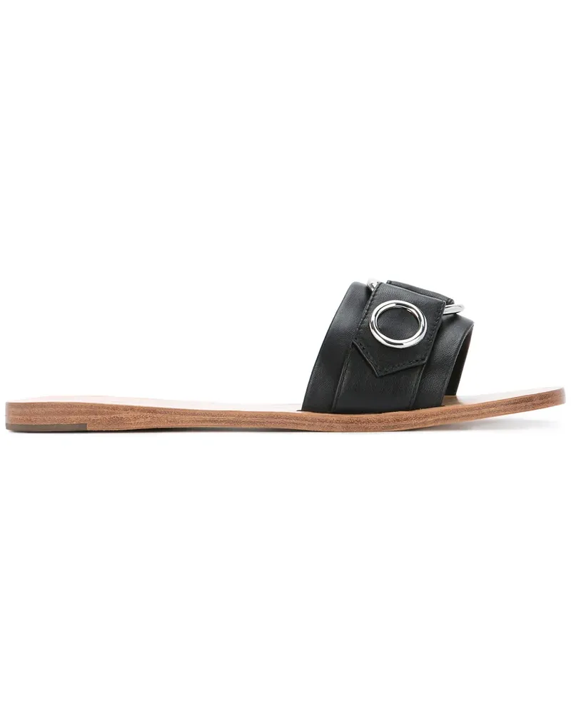 SENSO Bobby' Pantoletten mit Ringapplikation - Schwarz Schwarz