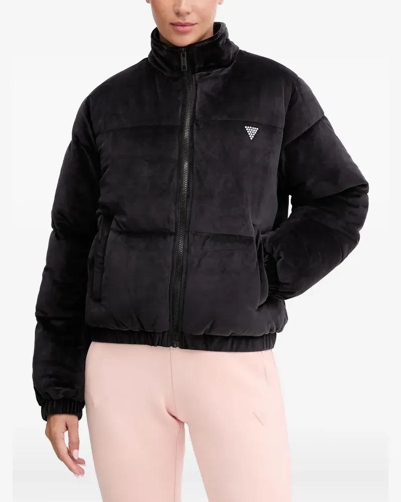 Guess logo-detail puffer jacket - Schwarz Schwarz
