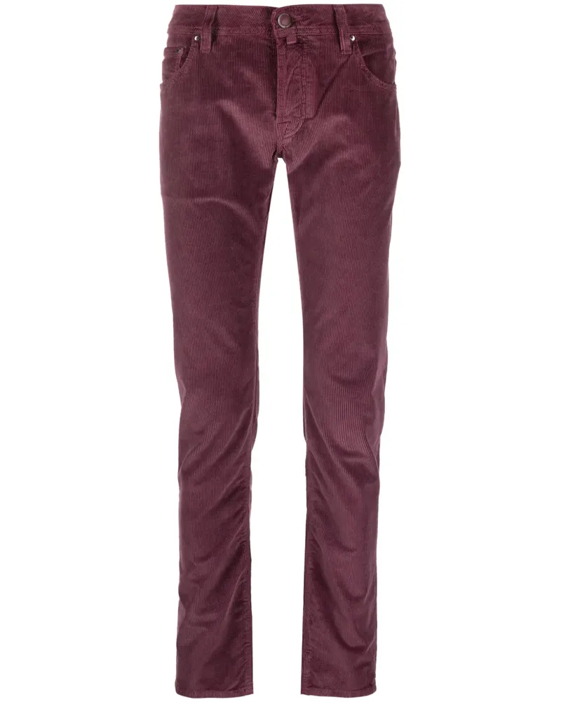 Jacob Cohën Tapered-Hose aus Cord - Violett Violett