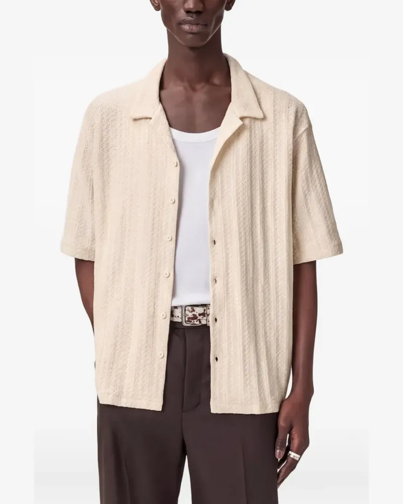 AllSaints Strukturiertes Hemd - Nude Nude
