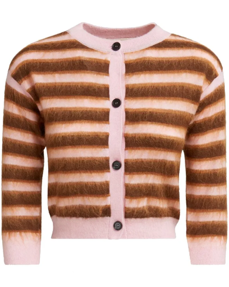 Marni Gestreifter Cardigan - Rosa Rosa