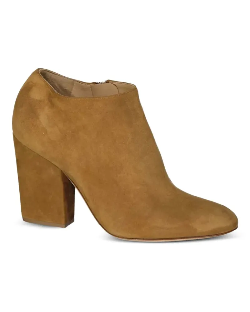 Sergio Rossi suede ankle boots - Nude Nude