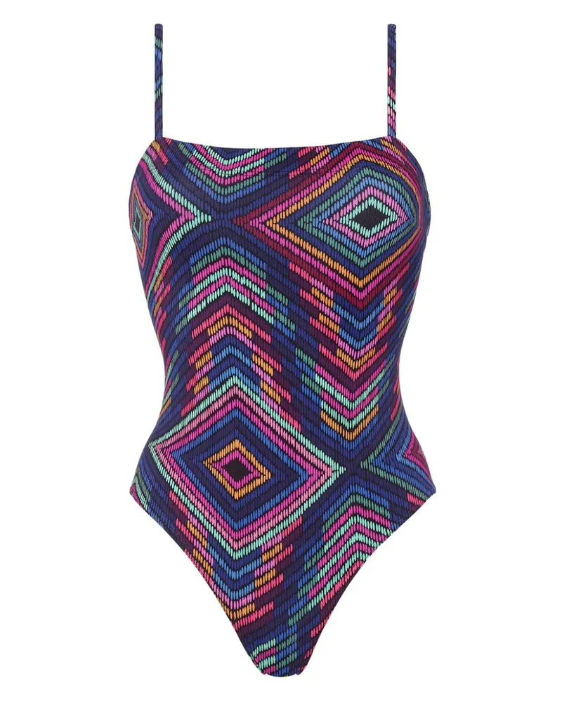 Eres Optique Badeanzug mit Trägern - Blau Blau