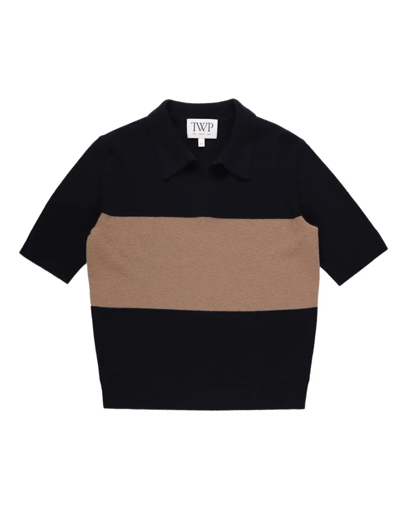 TWP Poloshirt im Oversized-Look - Blau Blau