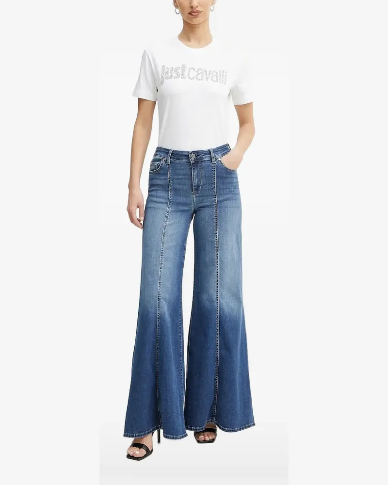 Just Cavalli T-Shirt mit Kristallen - Weiß Weiß