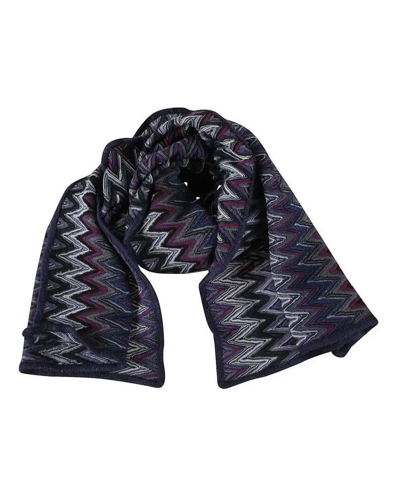Missoni zigzag-pattern scarf - Blau Blau