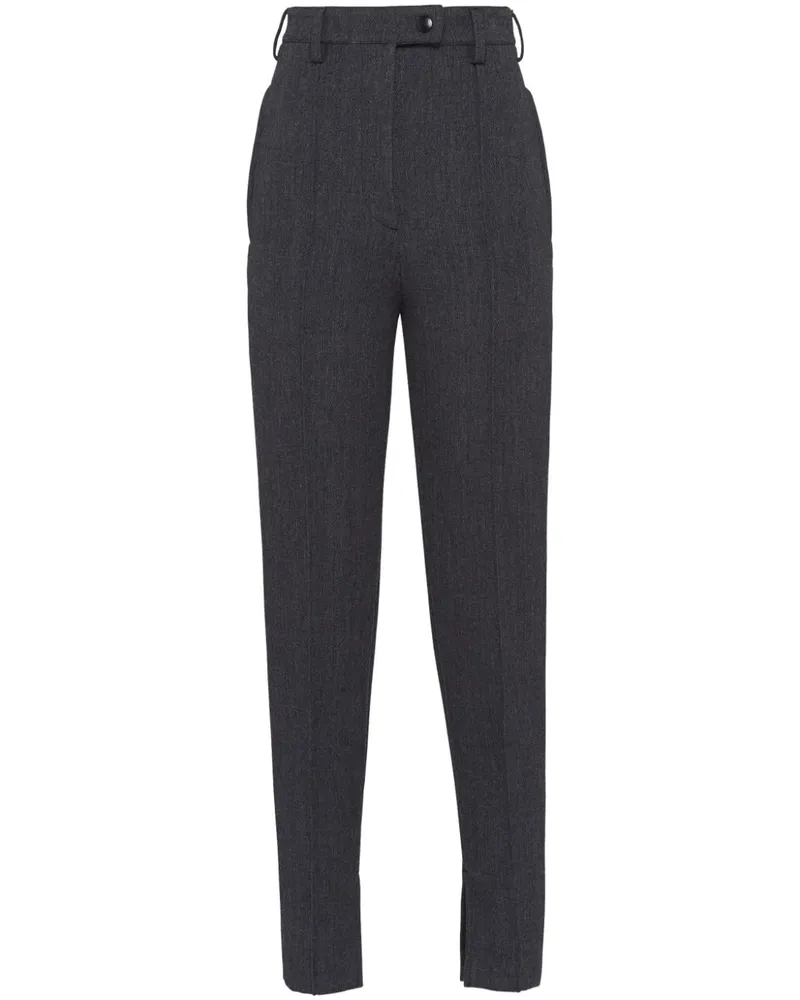 Prada Hose mit hohem Bund - Grau Grau