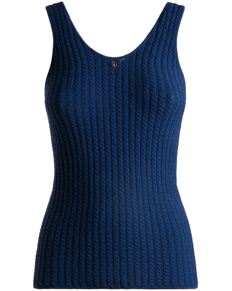 Bally Top mit Cut-Outs - Blau Blau