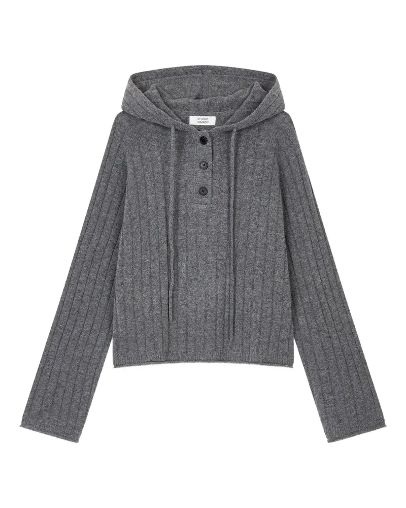 STUDIO TOMBOY knitted hoodie - Grau Grau