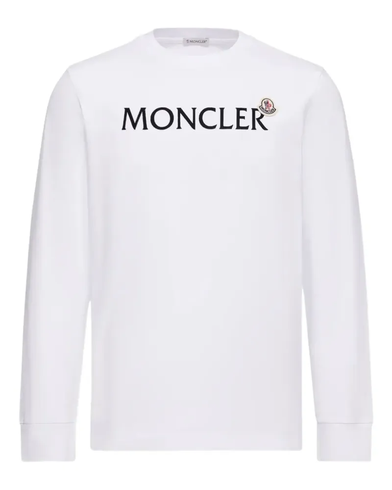 Moncler Sweatshirt mit Logo-Print - Weiß Weiß