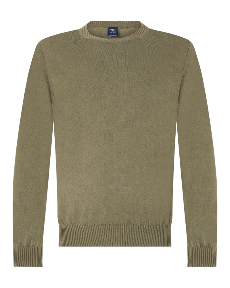 Fedeli crew-neck long-sleeve sweater - Grün Grün
