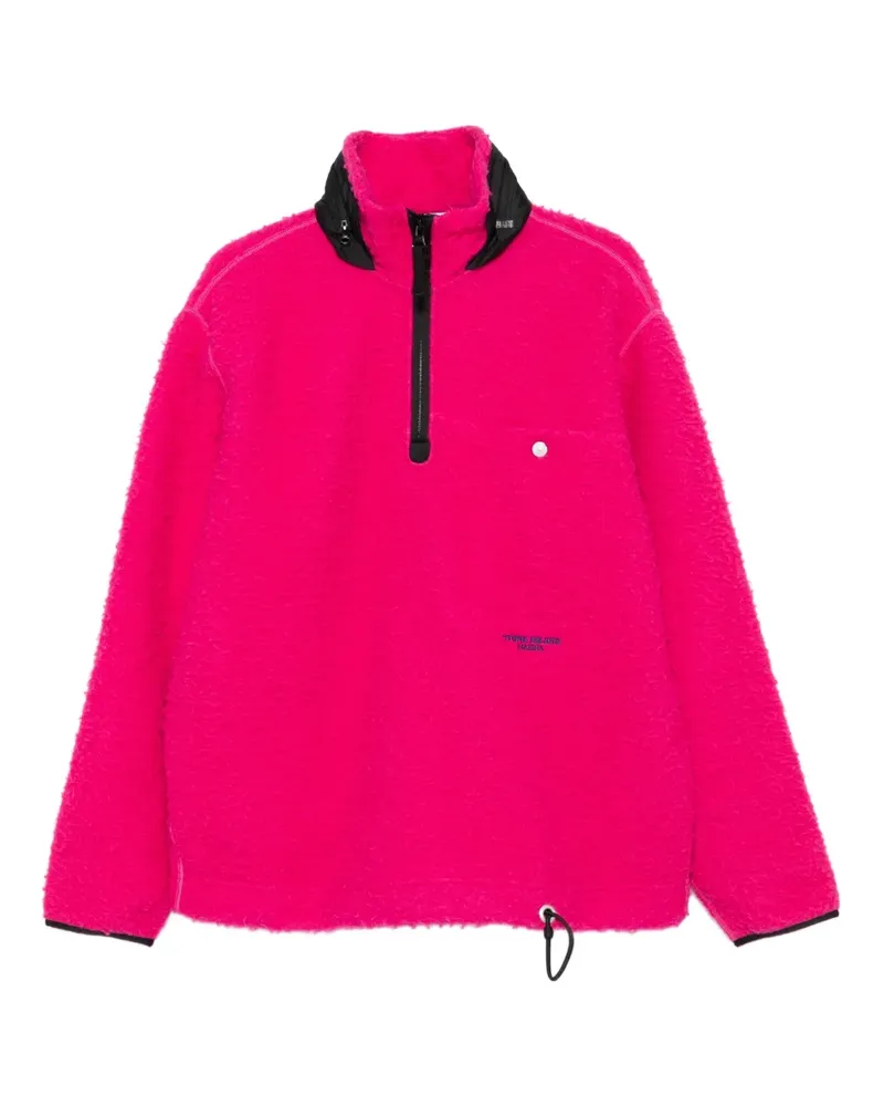 Stone Island Fleece-Sweatshirt mit halblangem Reißverschluss - Rosa Rosa