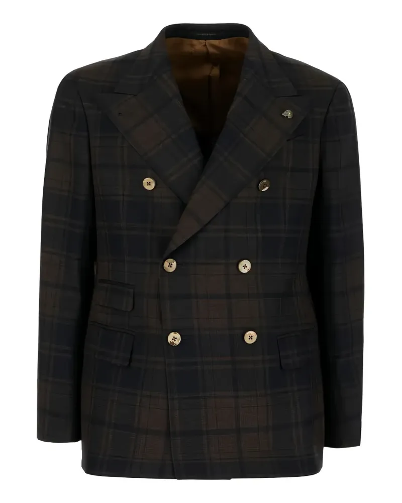 Gabriele Pasini Karierte Cabanjacke - Braun Braun