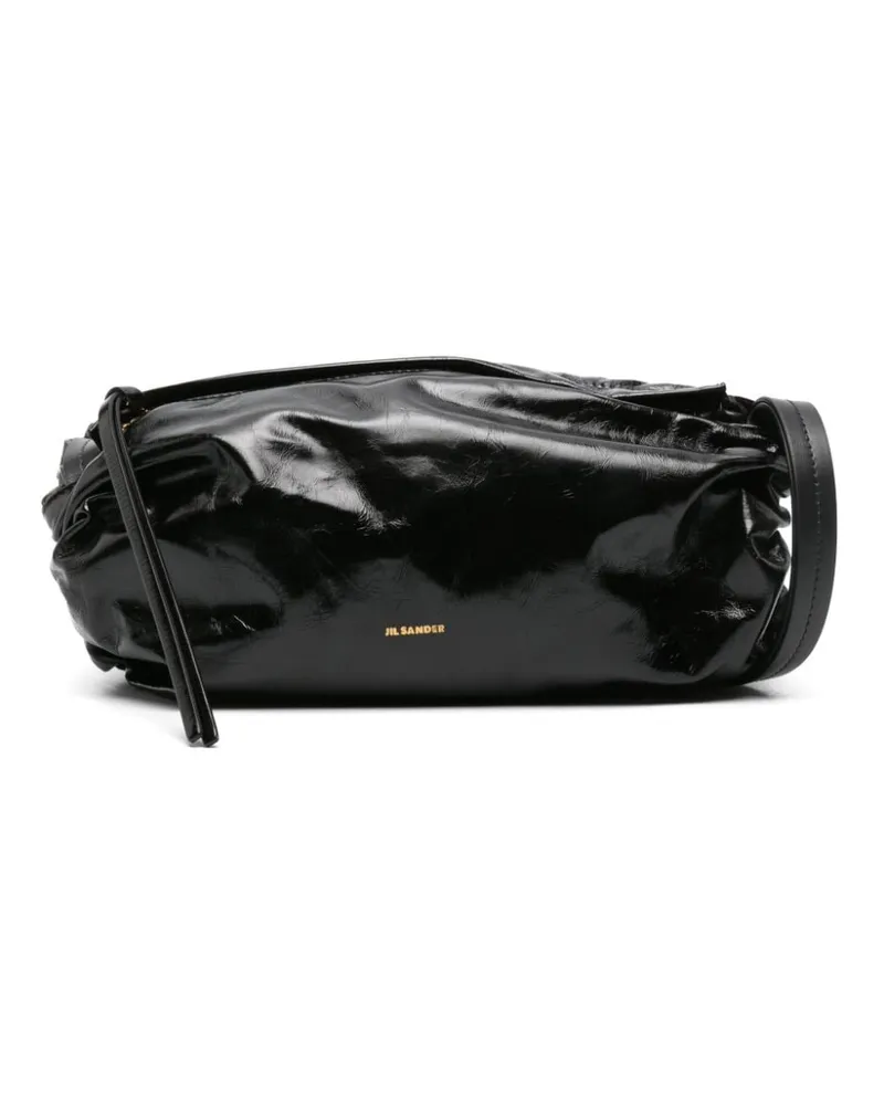 Jil Sander Kleine Tasche mit Logo-Print - Schwarz Schwarz