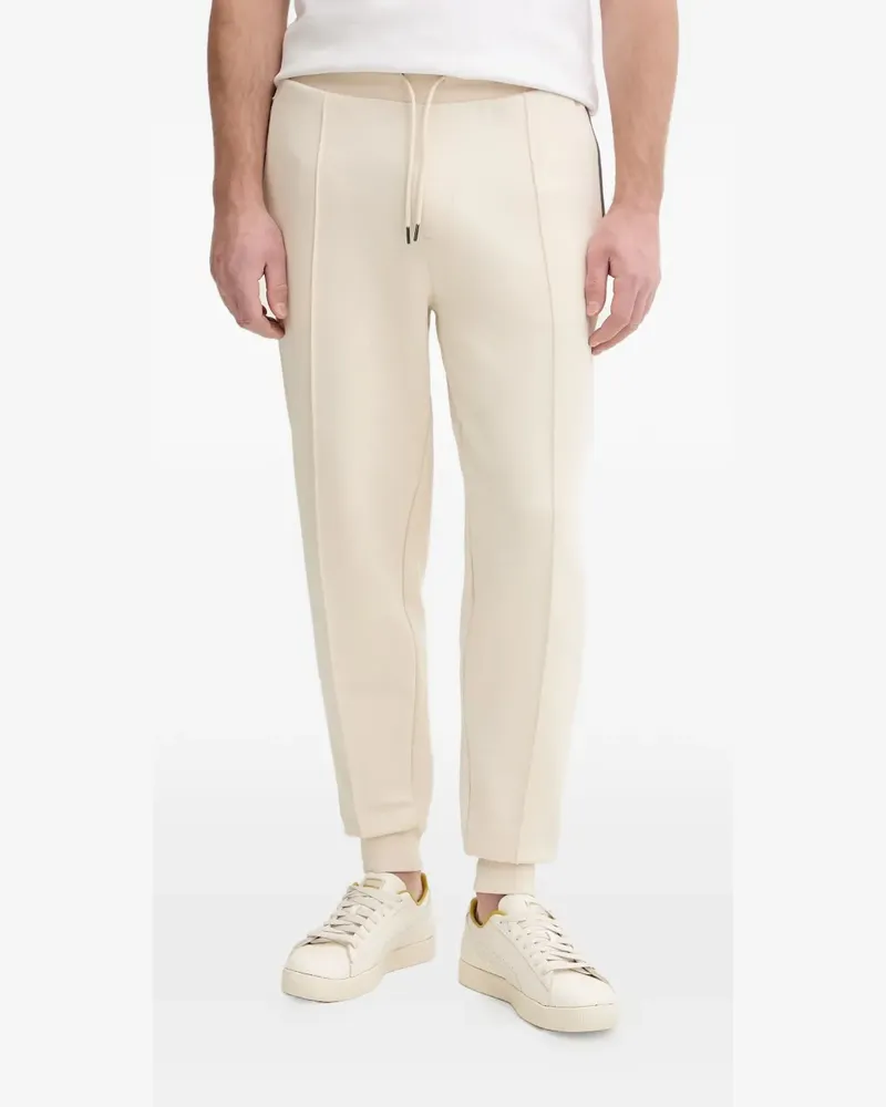 HUGO BOSS drawstring-detail cotton trousers - Nude Nude