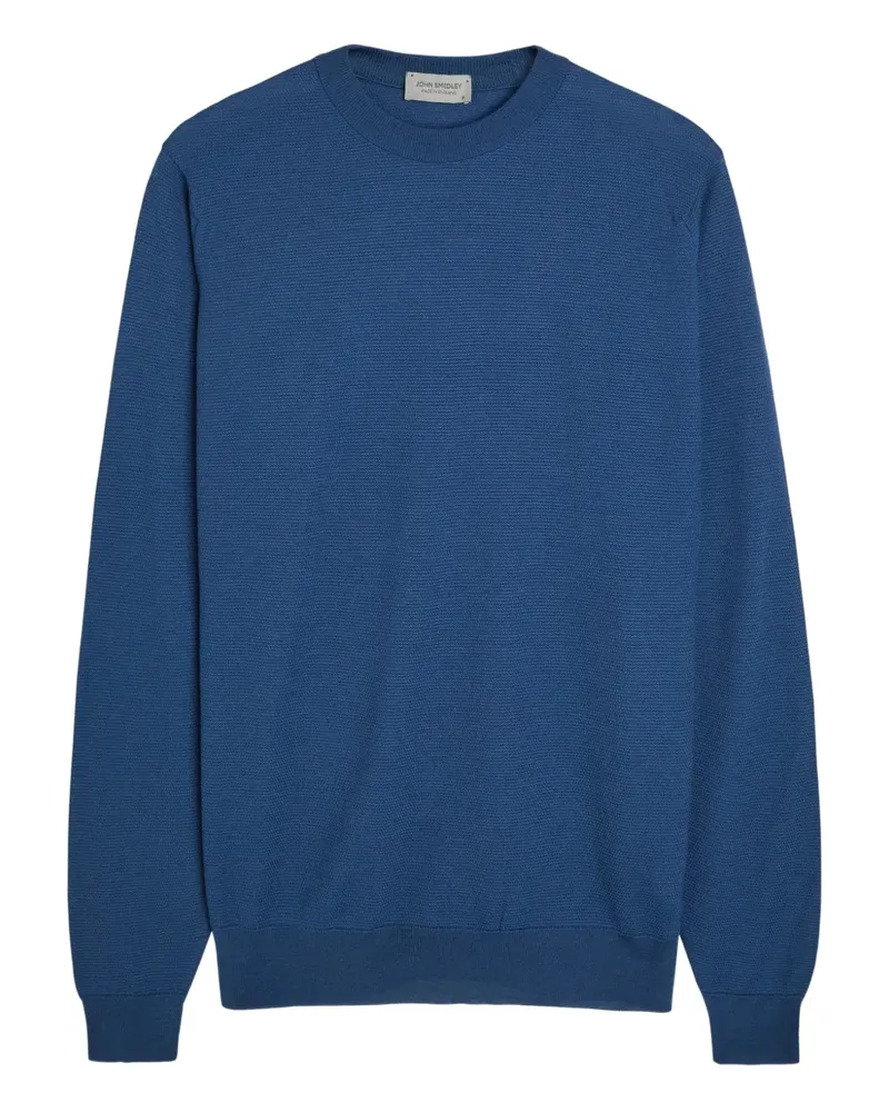 John Smedley Strukturierter Pullover - Blau Blau