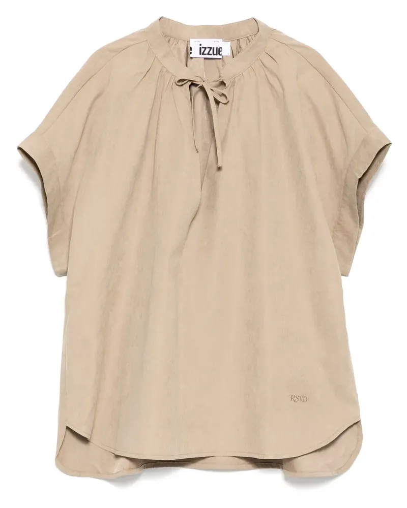 Izzue Bluse mit V-Ausschnitt - Nude Nude
