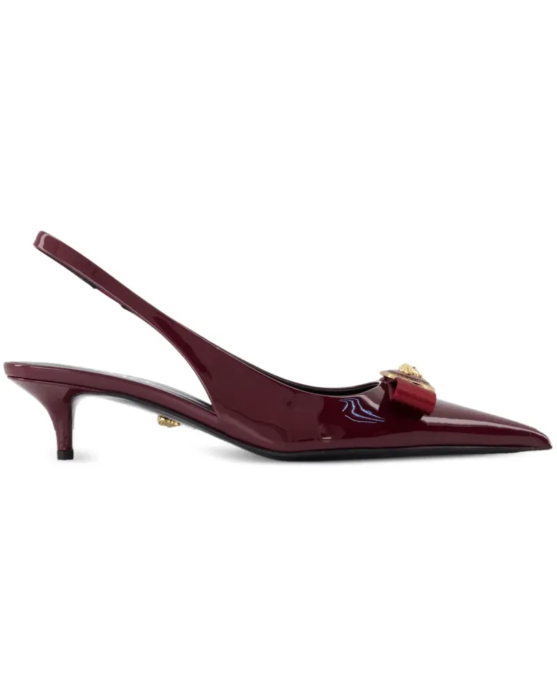 Versace Gianni Slingback-Pumps mit Schleife 45mm - Rot Rot