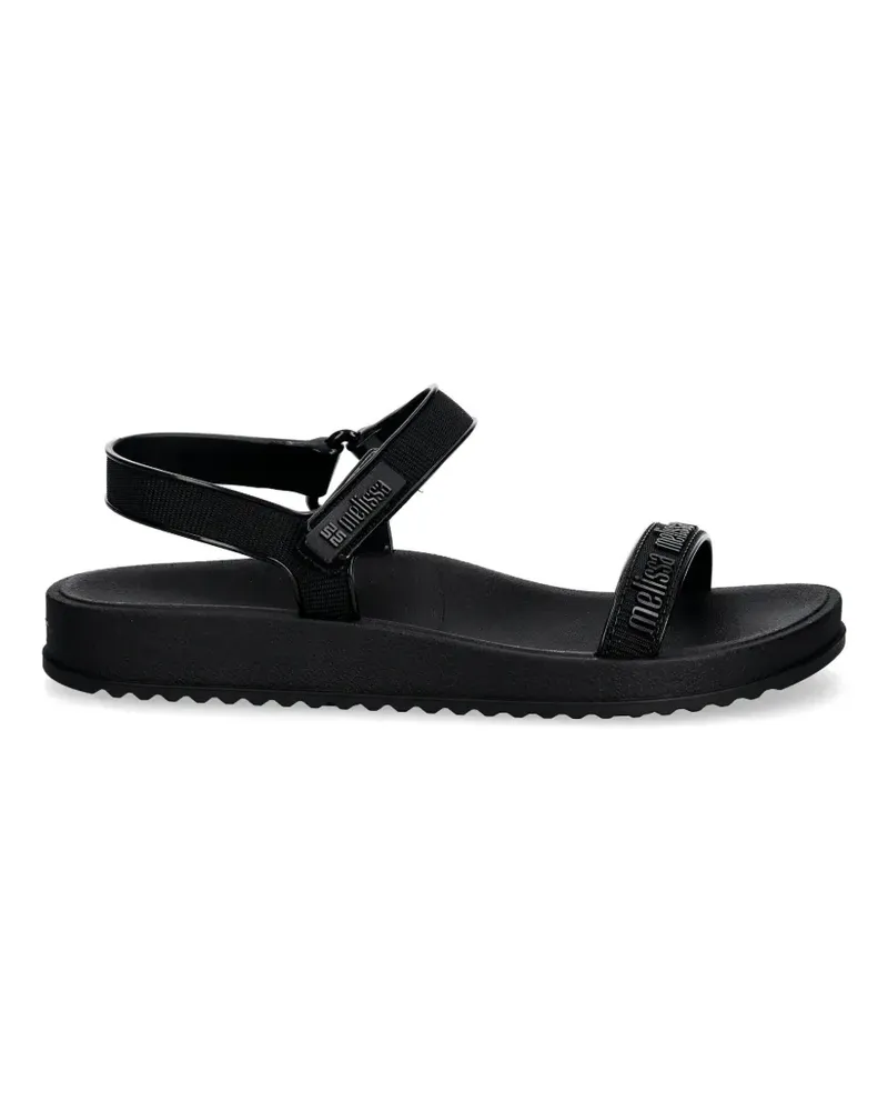 Melissa logo-print touch-strap sandals - Schwarz Schwarz