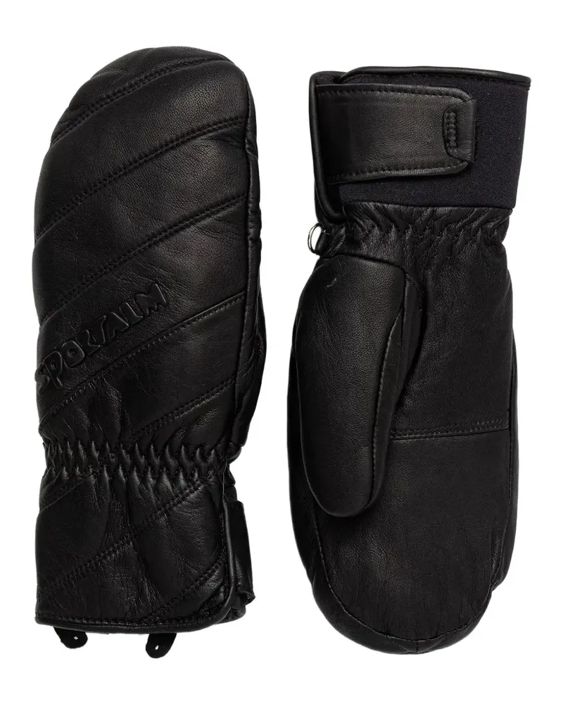 Sportalm quilted leather mittens - Schwarz Schwarz